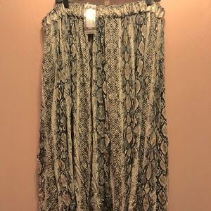 Midi Skirt - Snake Skin Print